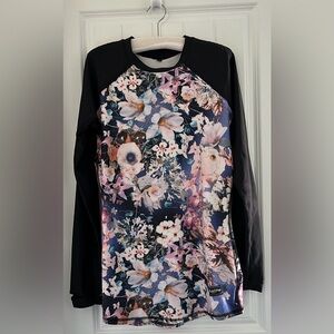 BLACKSTRAP Women‎ Base Layer Top Pinnacle Shirt Size XL Floral Ski Snowboard USA